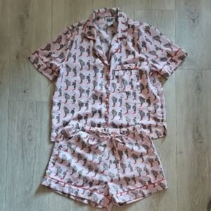 Bouffants & Broken Hearts Poodle Patterned Pajama Set